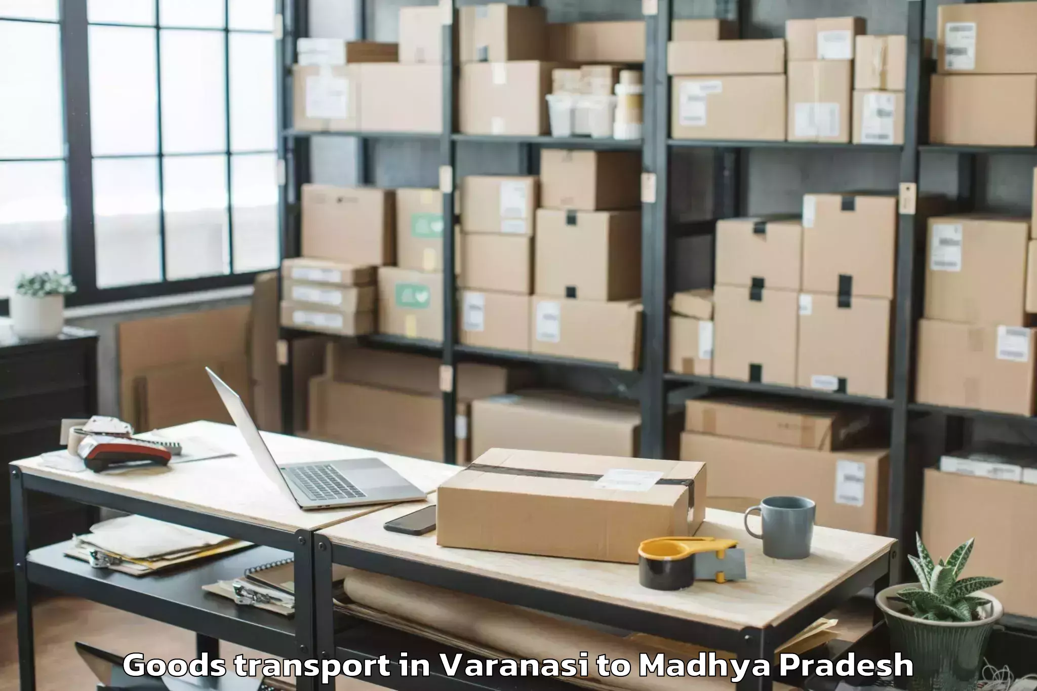 Affordable Varanasi to Indore Goods Transport